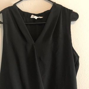 Pink Rose size Large black tank top